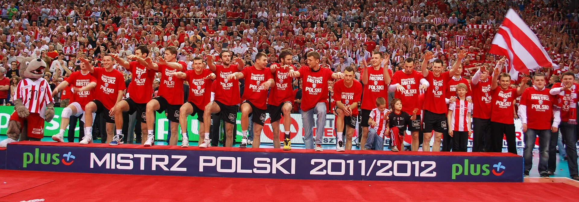 Asseco Resovia Rzeszów świętuje mistrzostwo Polski w Rzeszowie w 2012 roku