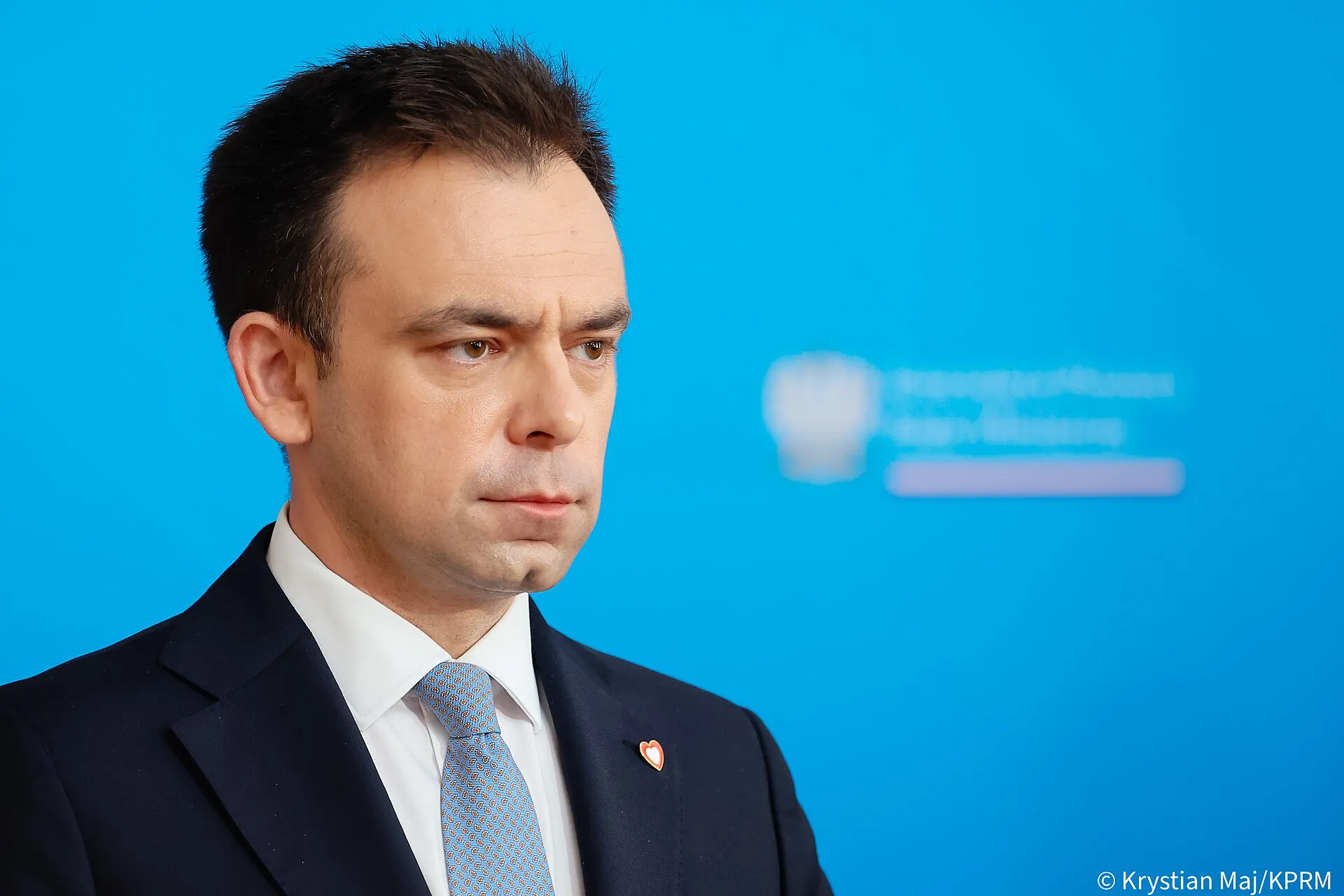 Andrzej Domański podczas konferencji prasowej w 2024 roku